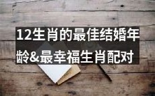 十二生肖里最佳的结婚年龄和最幸福的配对是什么?
