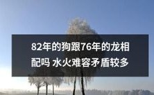 82年出生的狗和76年出生的龙是否搭配得当?由于水火不容和存在较多矛盾,值得探讨