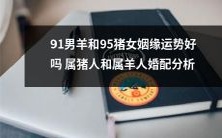 属猪人与属羊人的婚配分析:从91男羊和95猪女的姻缘运势探讨