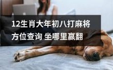 大年初八必看:如何根据12生肖来选择打麻将的最佳方位?打麻将时坐哪里会有更高的胜率,怎样才能赢得盆满钵满?赶快来了解吧!