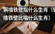 铜墙铁壁是哪个生肖的比喻意义?