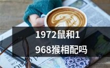 1972年生的鼠和1968年生的猴是否具有相适配性?