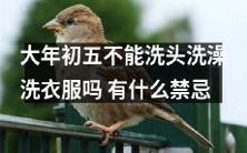 大年初五的一些禁忌:洗头、洗澡、洗衣服等不能做什么?