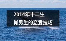2014年十二生肖男性在恋爱中应该采取的技巧与策略