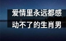 生肖男中有些人永远都不会被爱情所感动