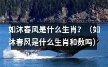 如沐春风生肖是什么?他的生肖属性和出生数字是多少?