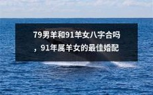 79年属羊男与91年属羊女的八字配对合适吗?如何找到91年属羊女的最佳婚姻伴侣?