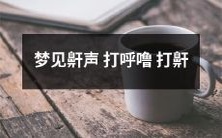 在梦中听到别人的打呼声和打鼾,好像它们是来自地心深处惊险的汹涌之音