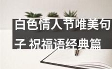 经典白色情人节祝福语和唯美句子,让你的爱意更加深刻动人