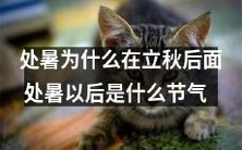 为何处暑一般落在立秋后?处暑后,接下来是哪个节气?