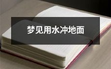 今晚我做了一个奇怪的梦,梦见我拿着一只水龙头,将一直流淌的水往地面上猛冲!