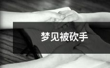 我做了一个梦,梦到自己的手被砍断了