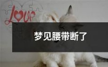 在睡梦中经历的恐惧体验:梦见腰带突然断裂开,令你身陷危机!