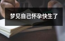 在梦中经历自己怀孕并接近分娩的场景