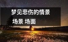 梦境中经历悲伤情景的惨痛场景和场面描述