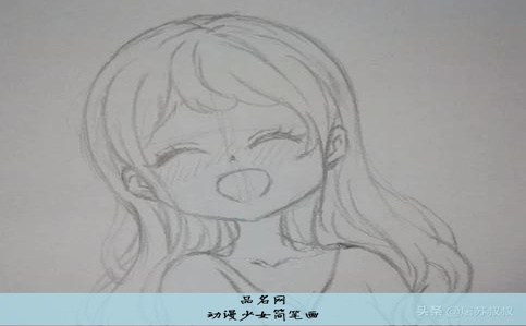 动漫少女简笔画