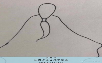 动漫少女古风简笔画