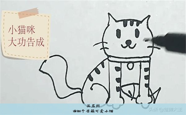 画100个呆萌可爱小猫