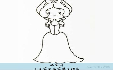 小公主简笔画图片大全