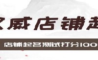 店铺起名测试打分100