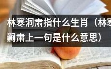 什么生肖被指代于林寒涧肃的语境中？
