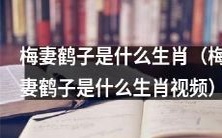 你知道梅妻鹤子是哪个属相吗？