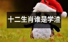 在十二生肖中，哪些属相被视为学习能力不佳或学渣？