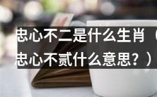 忠心不二是哪一个生肖，其意义是什么呢？