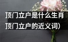 顶门立户的象征意义及对应生肖是什么？