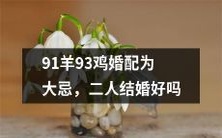 为什么91年生的羊和93年生的鸡不能结婚？婚配不合是否真的会影响婚姻幸福？二人考虑结婚，该如何面对这个问题？