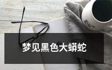 做梦时遇见体型巨大且漆黑的蟒蛇