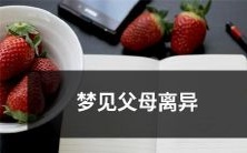 做了一个梦，梦到自己的父母离婚了，让我感到无比惶恐不安