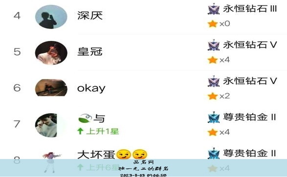 独一无二的群名